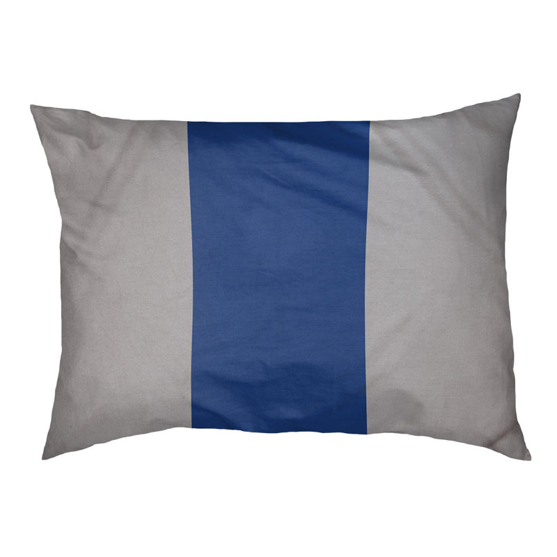 Coussin Detroit, Moyen (l 28 po x P 18 po x H 9,5 po), Gris / bleu royal / gris