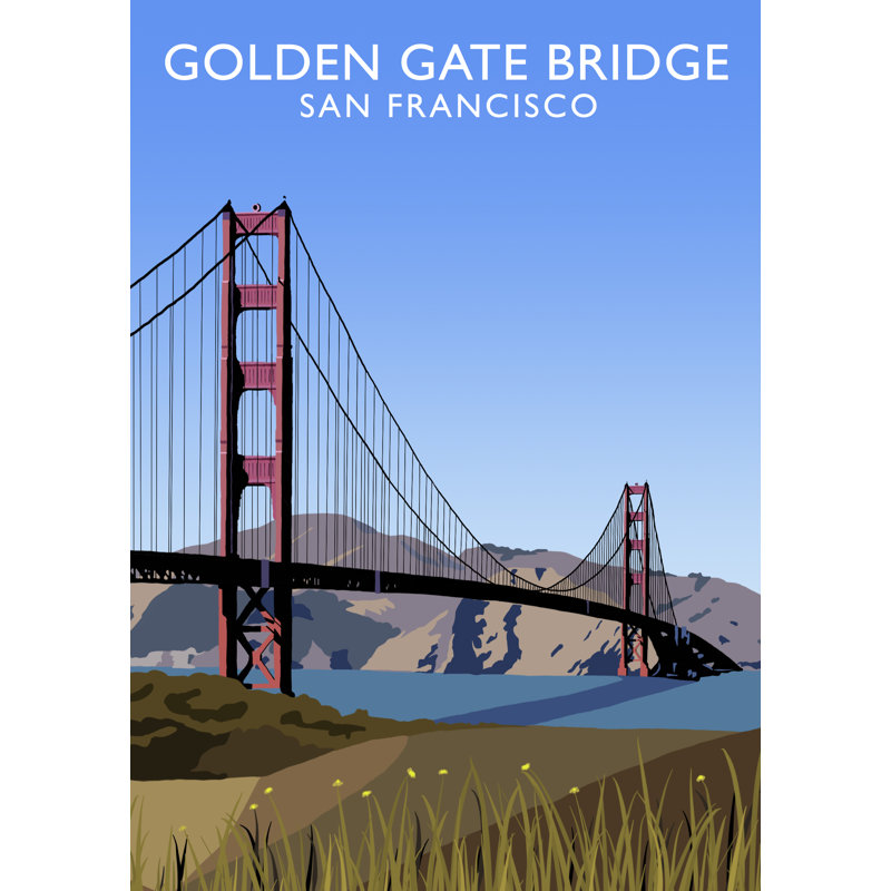 Golden Gate Bridge by Richard O'Neil - Print, 40 cm H x 30 cm W x 1 cm D, No Frame