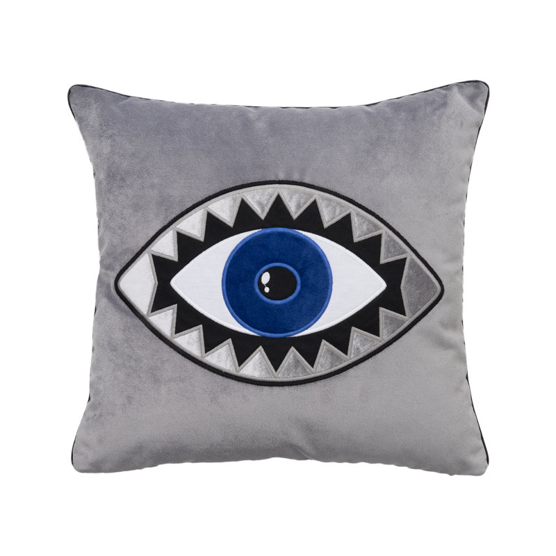 Square Cushion, Grey/Silver