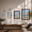 Beached Boat, Village Coastal - Framed Print-991135112-991135113