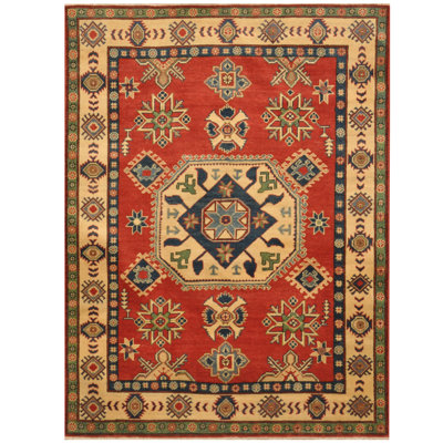 Tanager One-of-a-Kind 5' X 6'6" Wool Area Rug in Red