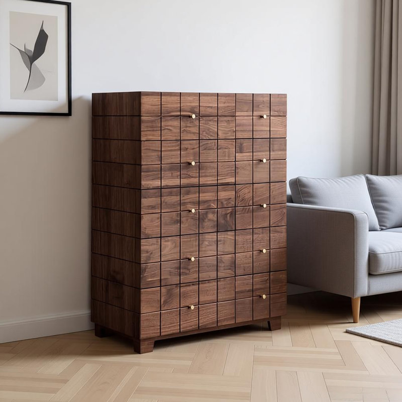Simple Rubik's Cube Metal Accent Chest