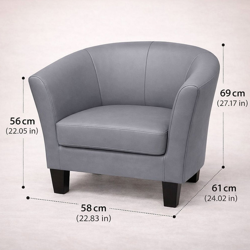 Fauteuil d'appoint en similicuir