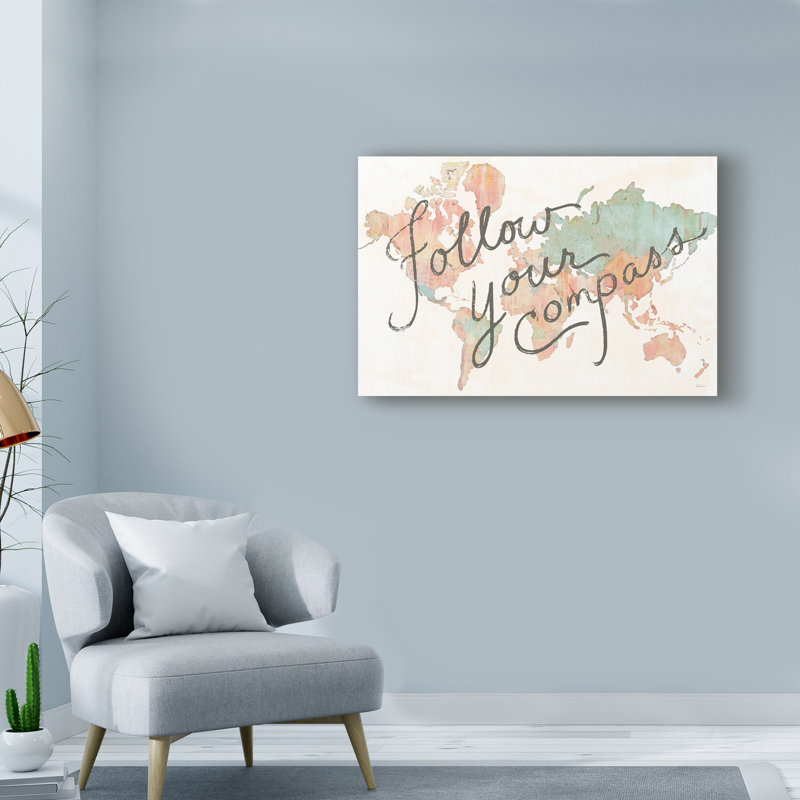« on the world v2 », reproduction de peinture acrylique sur toile tendue, H 12 po x l 19 po x P 2 po