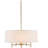 5-light drum-shaped ceiling light with white lampshade