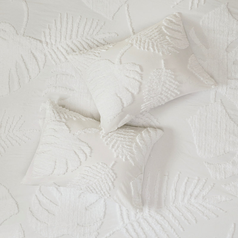 Housse de couette en chenille de coton 3 pièces pour très grand lit / très grand lit
