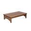 Table basse d'extérieur en bois d'acacia de style moderne Brynne de 49 pouces avec lattes et drainage pour terrasse, bord de piscine et jardin