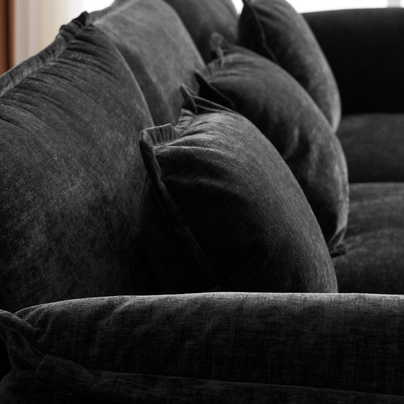 4-Piece 115'' L-Shape Sectional Sofa with Ottoman