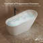 Baignoire de trempage autoportante blanche en acrylique 51 "x 27,5" avec trop-plein et bonde escamotable pour salle de bain MonBlari-124541414-124541416