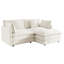 Canapé modulaire en L avec repose-pieds Chenille - causeuse modulaire pour petits salons-1753503752
