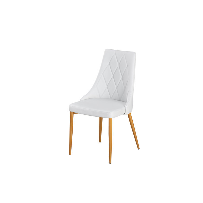 Chaise d'appoint Kaysten, Similicuir blanc