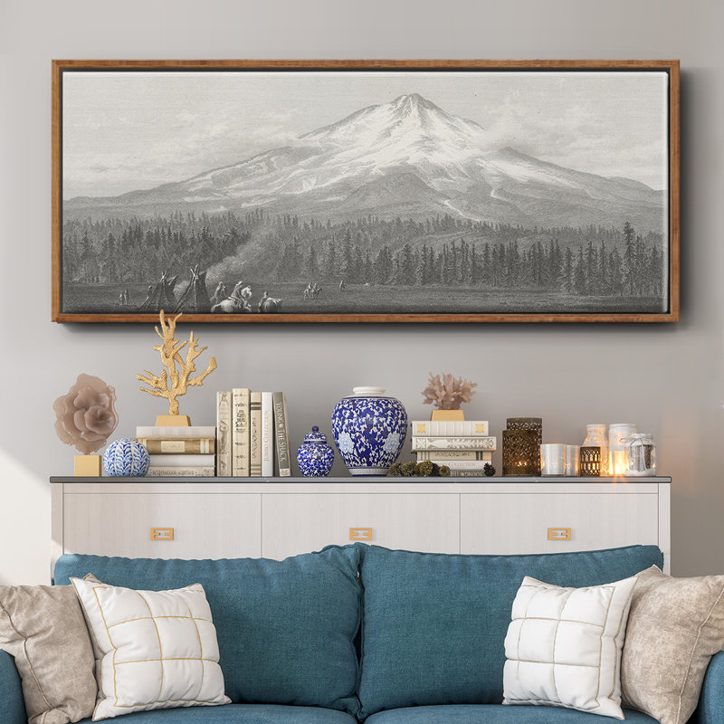 Mont Shasta, toile encadrée, H 20 po x l 50 po
