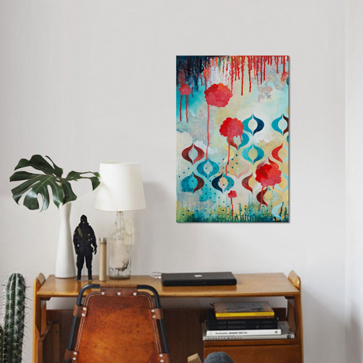 «Ebullience I», reproduction sur toile, H 12 po x l 8 po x P 0,75 po, Toile tendue, Pas de tapis
