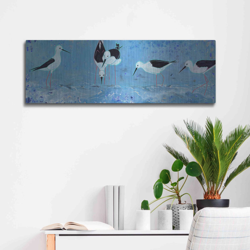 «Long Legged Waders» par Angela Bond, H 12 po x l 36 po