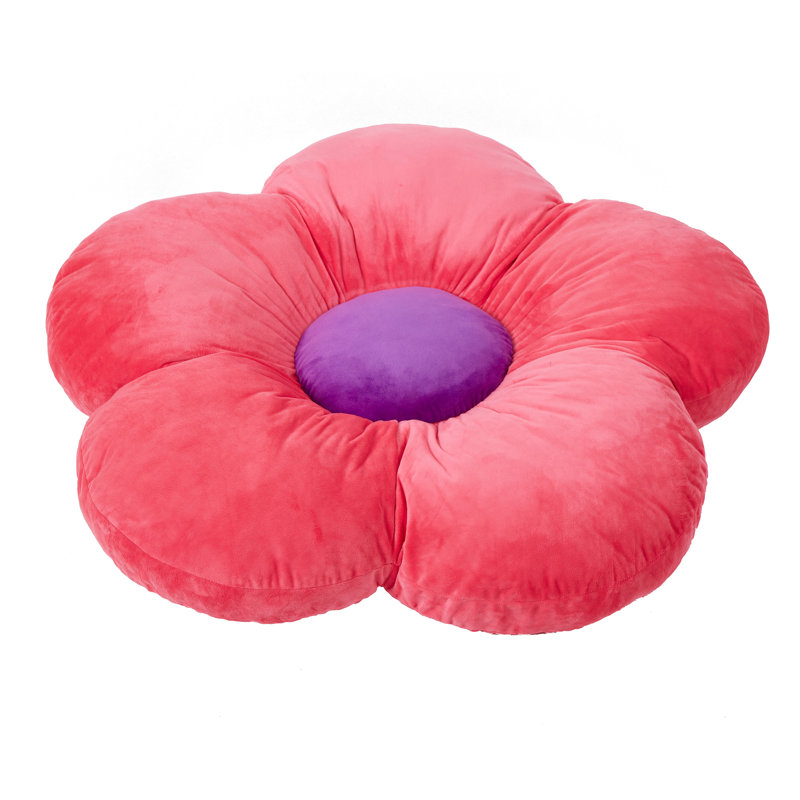 ECR4Kids SoftZone Flower Floor Pillow, Seating Cushion, Pink