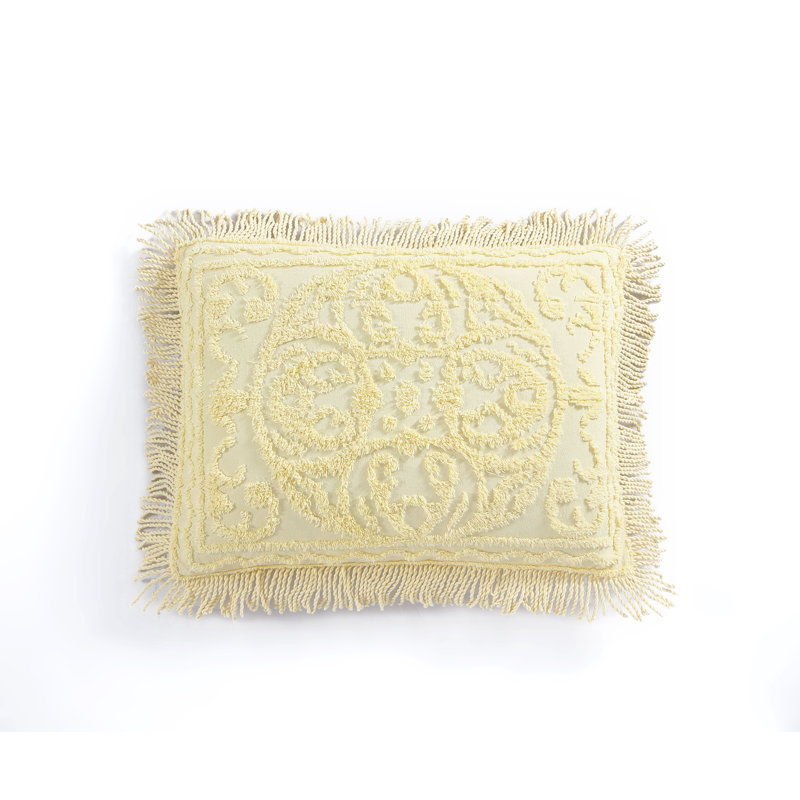 Taie décorative en chenille, Taie décorative standard, Jaune