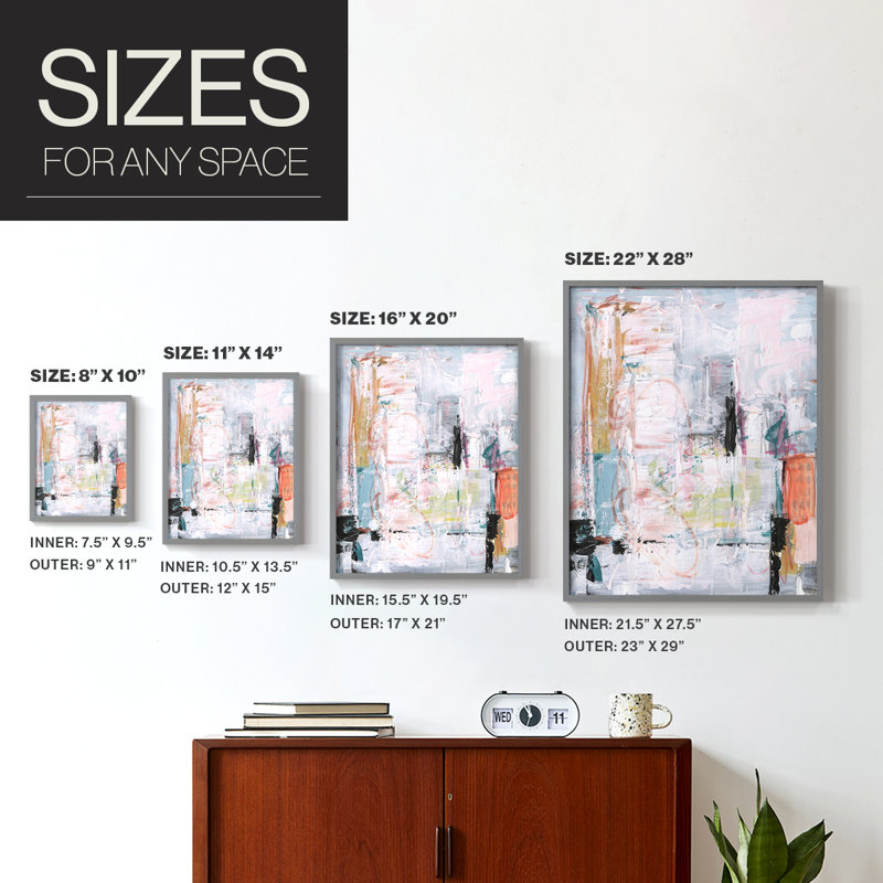 Vivid Haze I, reproduction encadrée - bois massif, H 30 po x l 24 po, Cadre gris