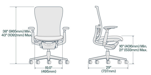 Fully Adjustable Haworth Zody Chair - (4D Arms)