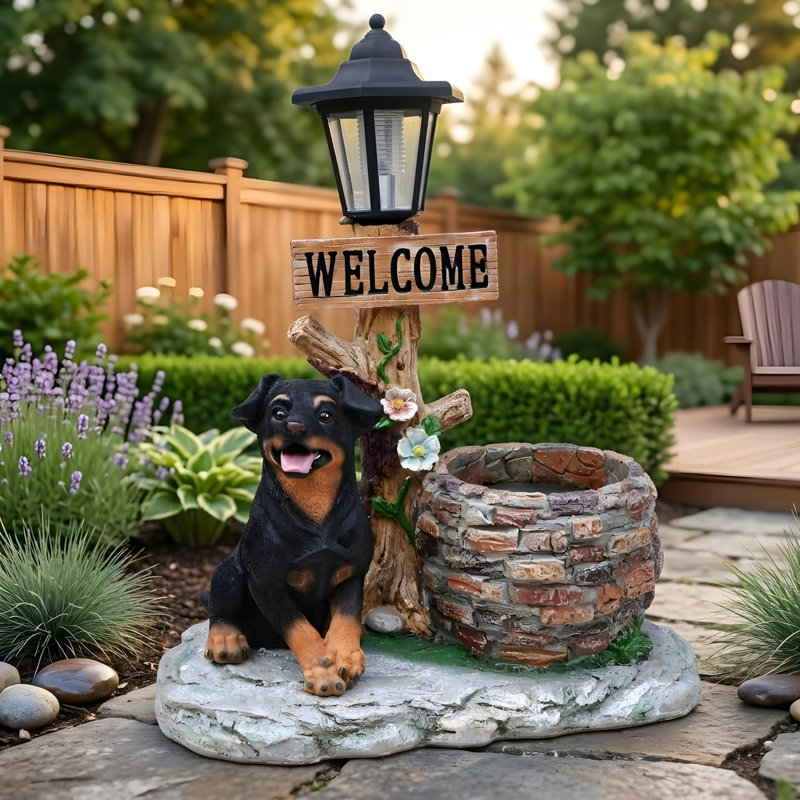 Statue d'extérieur Puppy Dog