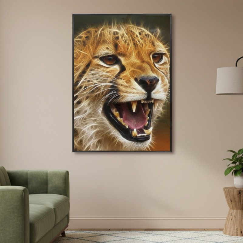 Single Picture Frame LED Illuminated Wall Art Wall Art on Glass / Aluminium, 60 cm H x 50 cm W