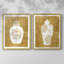 Golden Urn I - impression encadrée de qualité supérieure - prête à être accrochée - aucun clou requis - aucun clou requis-1929100942-1929100928