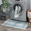 Tapis treillis moderne NELE bleu / ivoire lavable à la machine-82962413