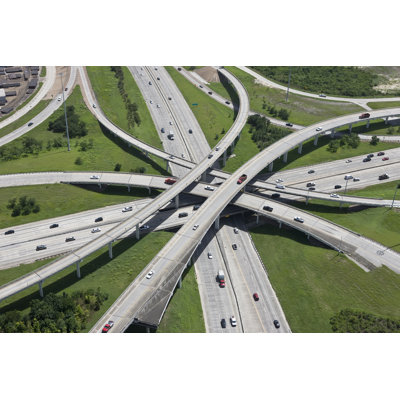 Highway Interchange Infrastructure by JamesReillyWilson - Wrapped Canvas Print