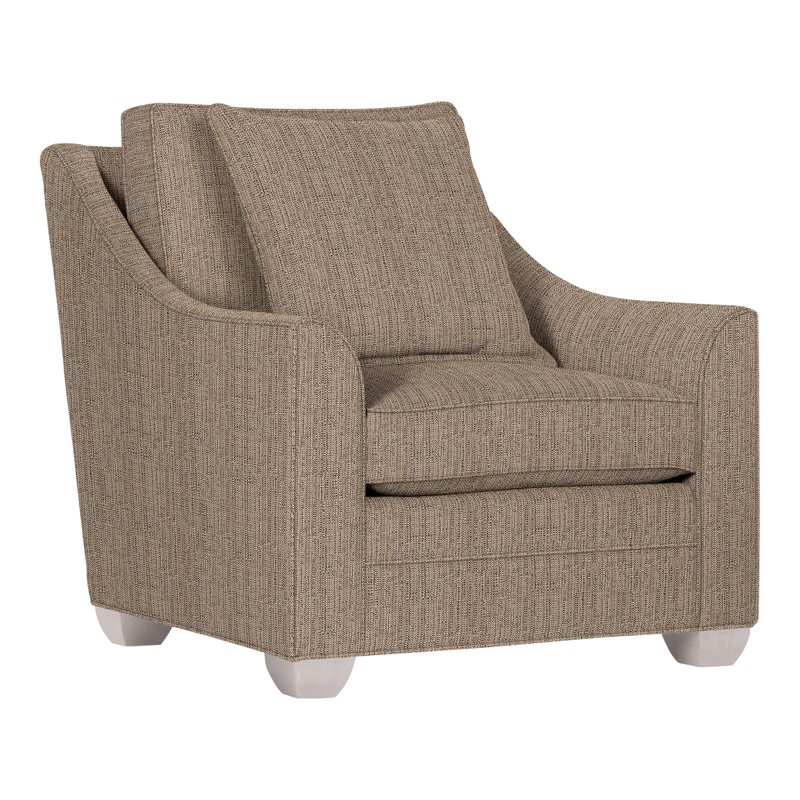 Chaise 37,5 po Nicholas, Rotin Perigold Poros, Gris tourterelle