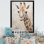 Minimalisme, girafe beige - impressions sur toile