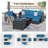 Outdoor Patio Furniture Sets 7 Pieces All-weather Wicker Sectional Conversation Set Rattan Patio Seating Sofa With Cushion, Blue-269960495