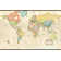 Classic World Map - Wrapped Canvas Graphic Art