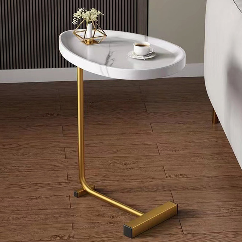 Table d'appoint blanche - polyvalente pour différents espaces Le poids compact de 4,62 lb améliore la décoration de la chambre à coucher avec une largeur de 12,07 po