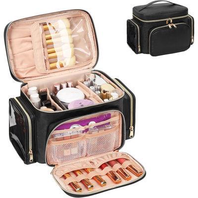 Large Makeup Bag, Portable Travel Makeup Bag Organizer
