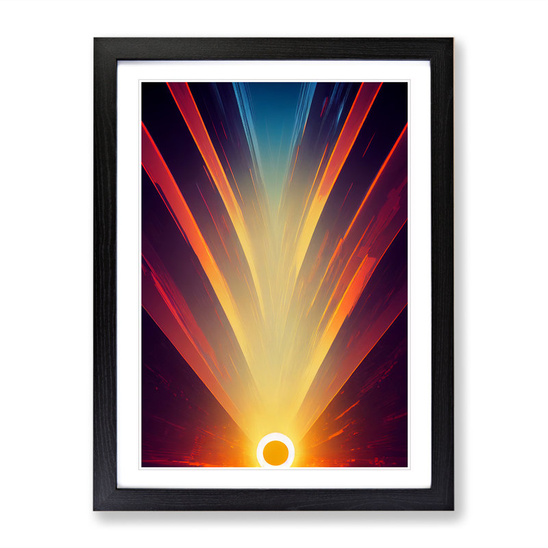 Seductive Sunset Abstract - Wall Art, 66cm H x 48cm W x 2cm D, Black