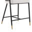 Tabouret de comptoir de 26 po de hauteur avec cadre en métal (ensemble de 2) - Beige-1394468574