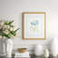 Blue Floral With Ribbon-C Print