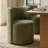 Upholstered Barrel Back Dining Chairs with Hidden Casters-512071397