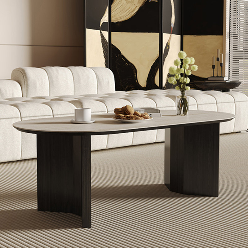 Table basse simple de style français, H 15,7 po x L 51,2 po x l 27,6 po, Noir