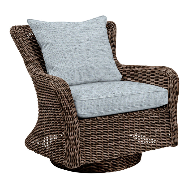Sag Harbor Swivel Rocking Chair with Cushions , Ocean Rain 9907, Sag Harbor Mocha