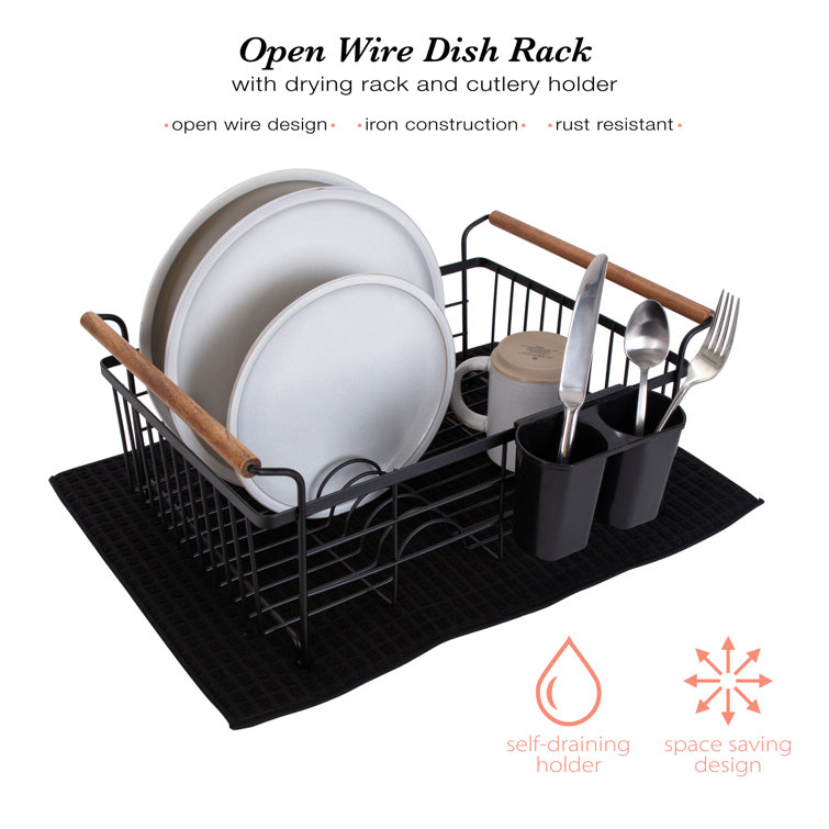 Kitchen Details Over the Sink Drying Rack with Utensil Holder 