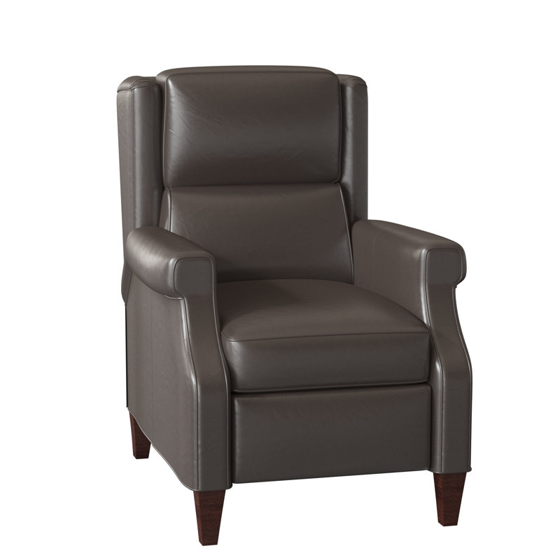 Gallaway Recliner, Aline Fumo Genuine Leather, Mahogany, Manual