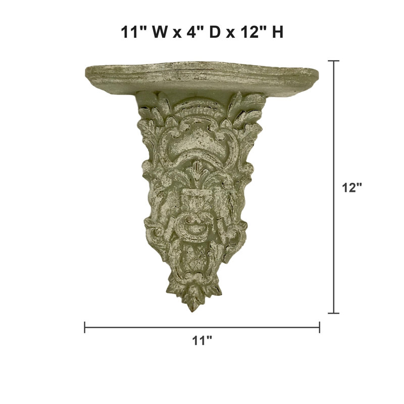 Almanza 1 Piece Solid Wood Bracket Shelf