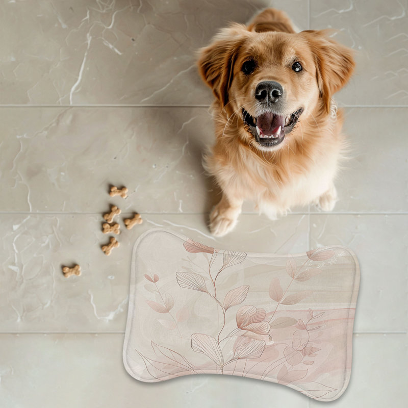Tapis d'alimentation 1 pièce en forme d'os Perfectly imperfect florals