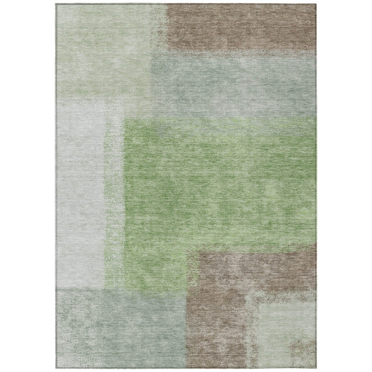 Machine Washable Indoor/Outdoor Molewski ACN2341 Abstract Rug