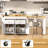 80.63" Extendable Kitchen Island With Power Outlet, 2 Storage Drawers, Open Shelves-129517313