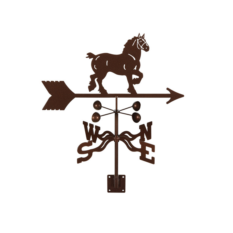 Schull 28'' H Animals Weathervane, Post Mount