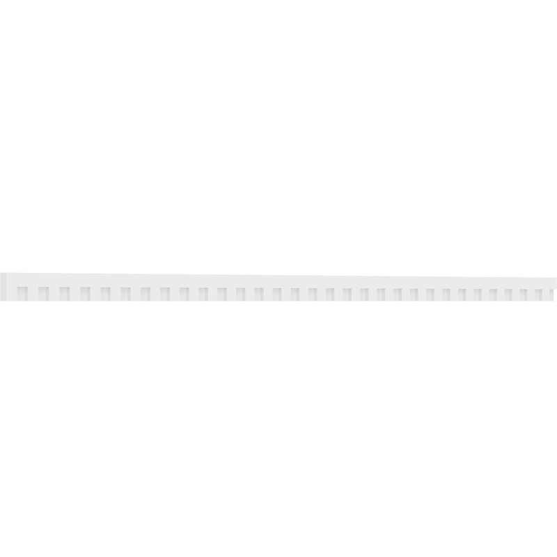 White PVC Dentil Trim with Backplate 3" x 1" x 93"