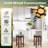 Swivel Counter Stool with Solid Wood Frame
