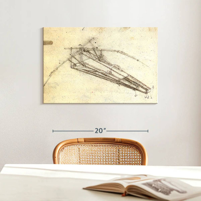 Laelle Design For A Flying Machine, 16" H x 24" W