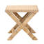 Tabouret d'appoint en bois massif de rotin et d'acajou Catignani